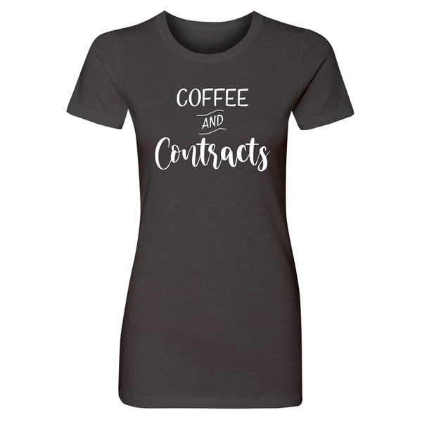 Coffee and contracts women's t-shirt